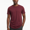 The Closet Inc Men Curved Hem T-Shirts “ Plain Burgundy