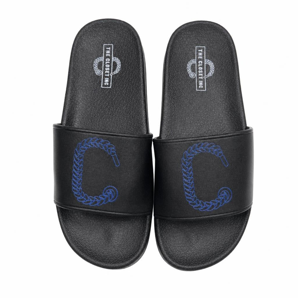 The Closet Inc Slides (Black W Bl)