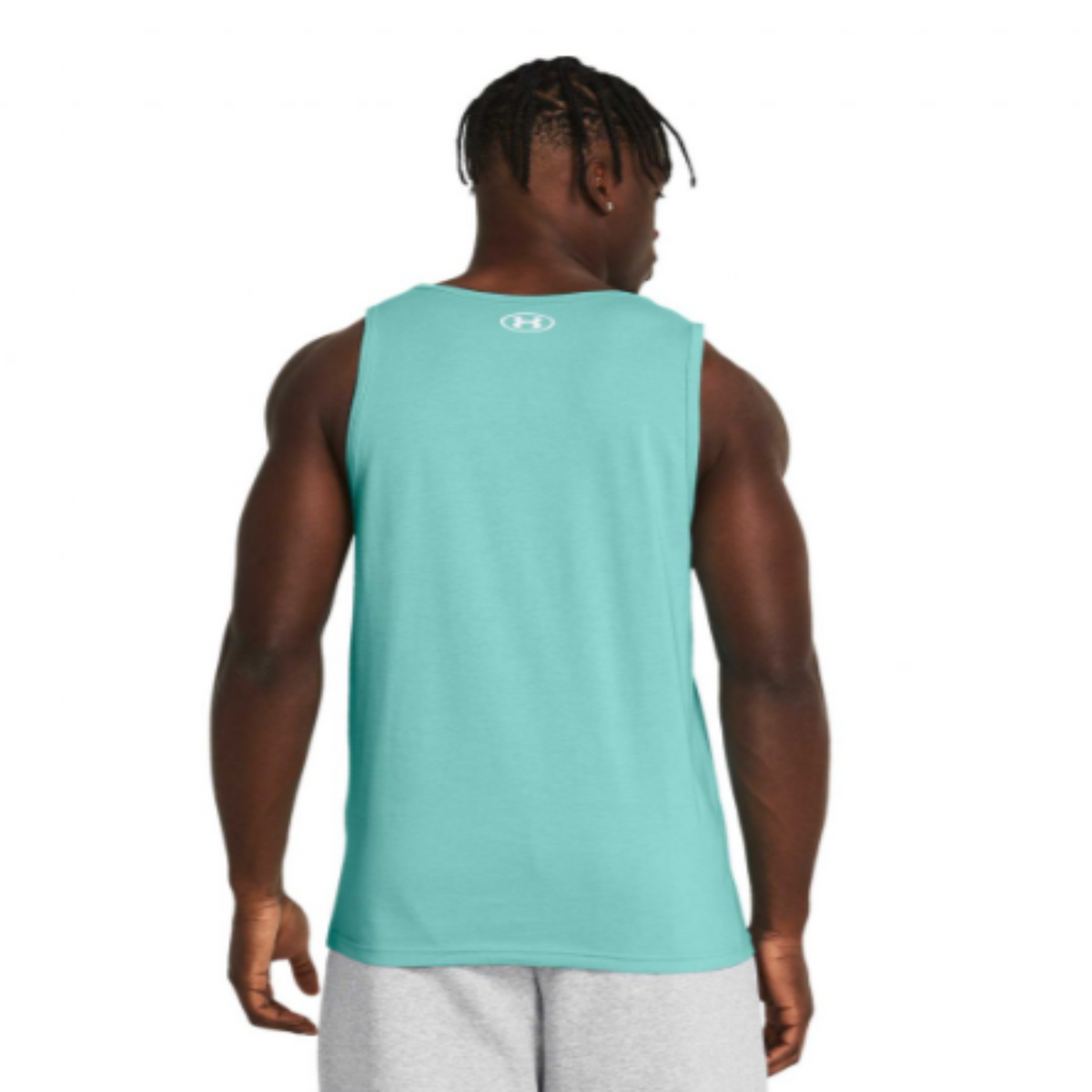 Men's Under Armour Sportstyle Logo Tank "Teal Green/White"