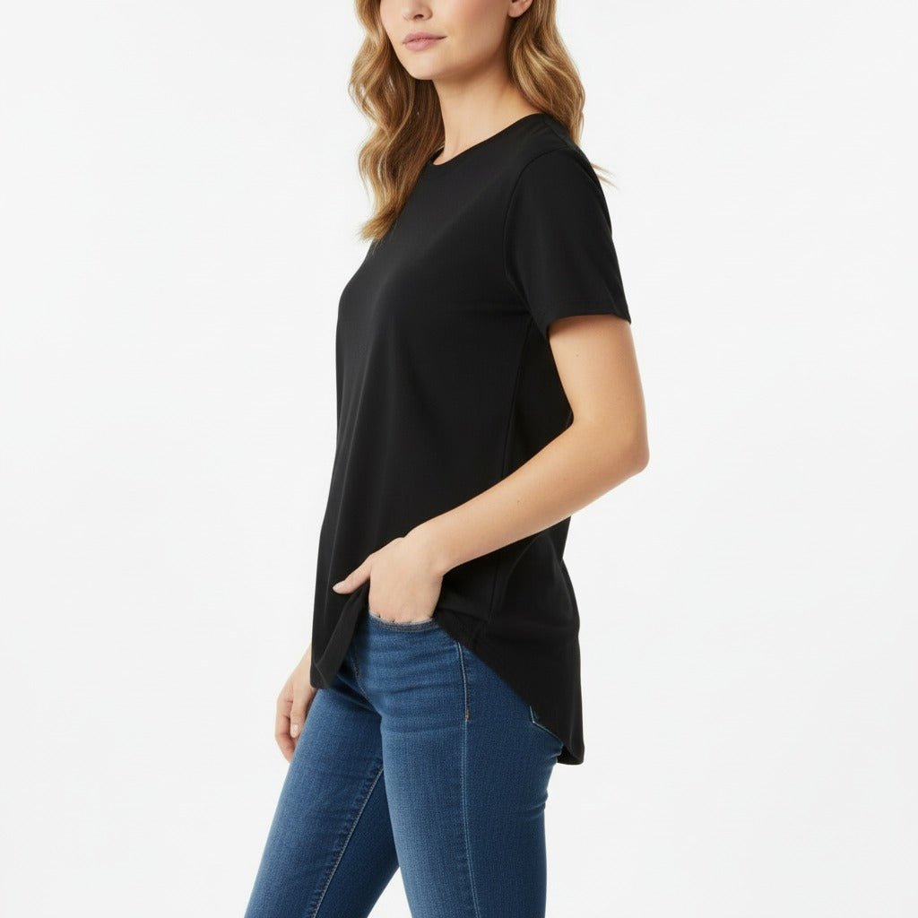 The Closet Inc Women T-Shirt “ Black Plain