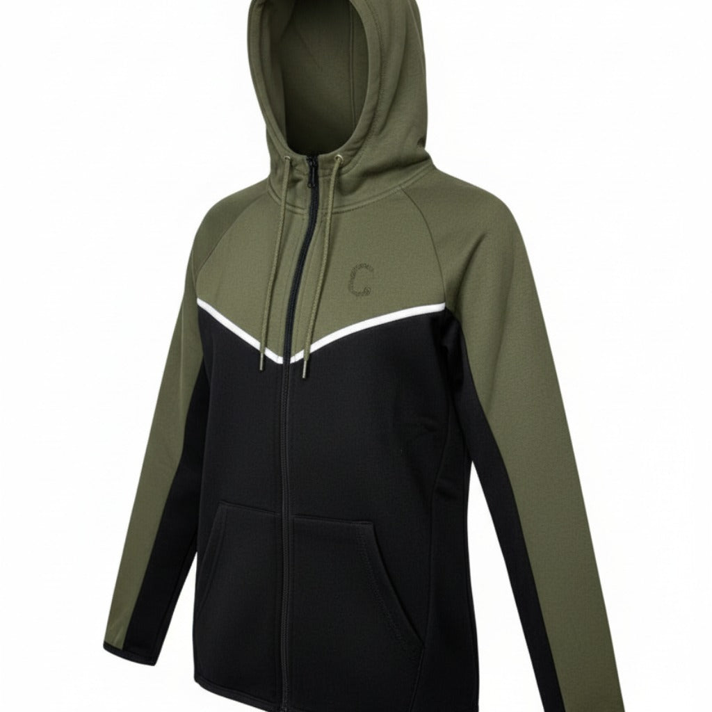 Women's TCI Tech Fleece Zip Hoodie (Green/Black)