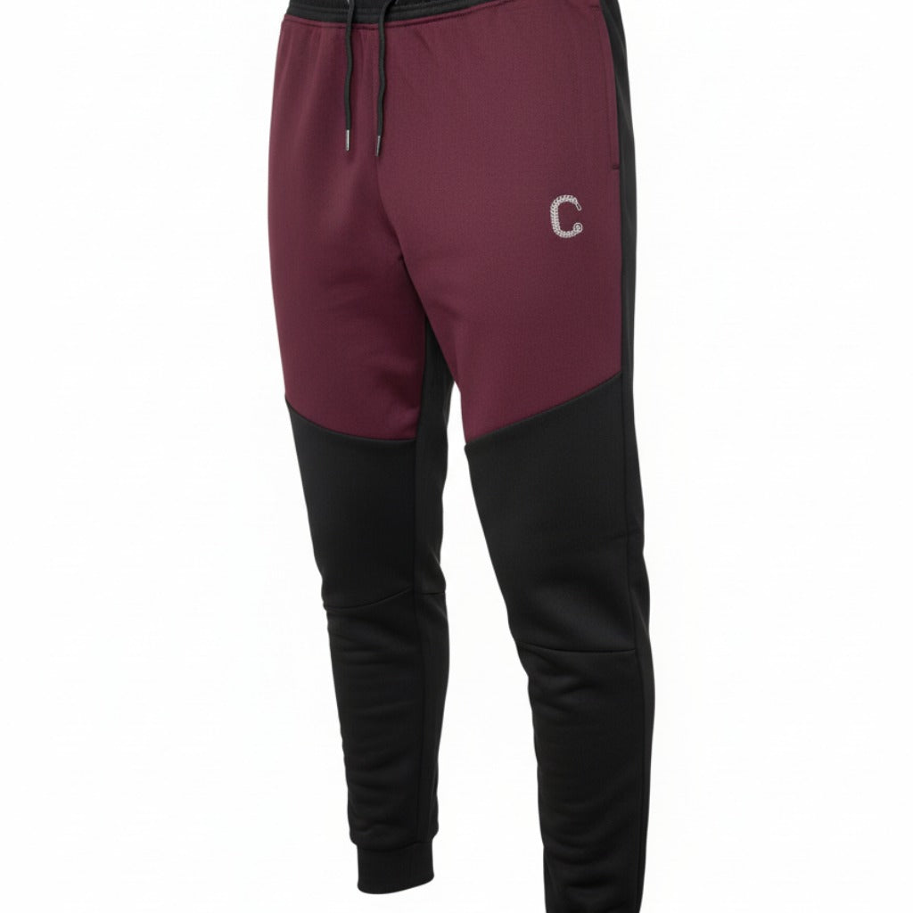 Men's The Closet Inc. Tech Fleece Zip Pants (Black/Burgundy)