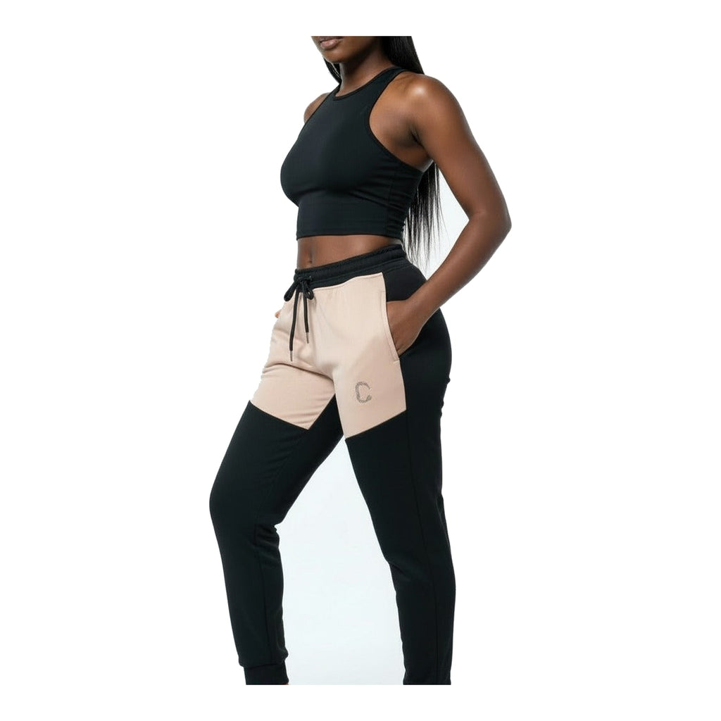 Women's TCI Tech Fleece Zip Pants  (Sand/Black)