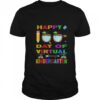 Happy 100th Days Of Virtual Kindergarten Teacher Apple Leopard Wear Mask Computer shirt.jpg