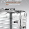 All Aluminum Carry On Luggage with Wheels Zipperless Hardshell Luggage with TSA Lock Silver 20 Inch 8