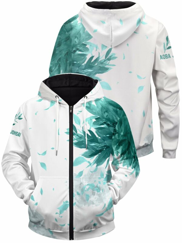 Aoba Johsai Green Leaf Zip Hoodie 1.jpg